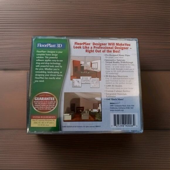New Idea Soft Floor Plan 3D Version 7 Windows 98 2000 NT ME XP Design Software - Picture 2 of 2